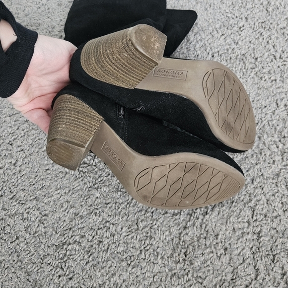 Sonoma Goods For Life Sketch Tall Black Suede boots size 6.5 - Picture 4 of 8